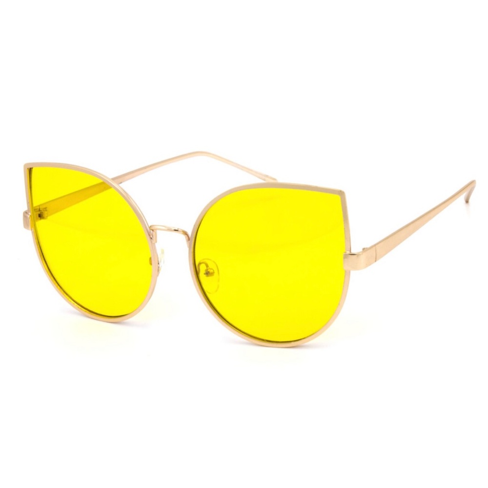 Vintage Rimless Cat Eye Style Sunglasses